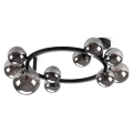Ideal Lux - Plafonnier LED PERLAGE 10xG9/3W/230V d. 70 cm noir/fumé